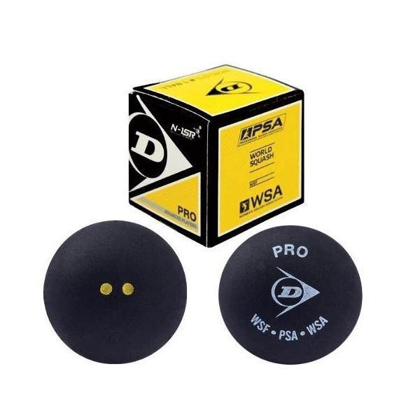 BOLA DUNLOP SQUASH DOBLE PUNTO AMARILLO